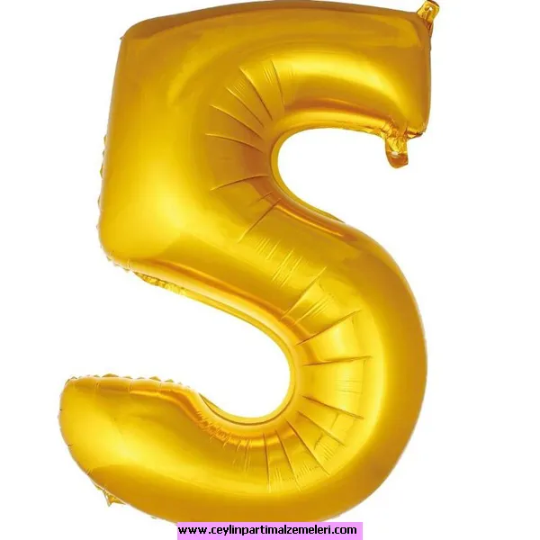 5 Rakam Gold Folyo Balon 